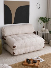 2-Seat Sofa-Bed Fold Kadife 2 - White White