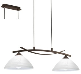 Φωτιστικό Οροφής Vinovo 91433 White-Brown Eglo Metal, Glass