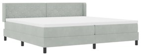 vidaXL Κρεβάτι με Στρώμα Φωτεινό Γκρι 200x200 εκ Βελούδο