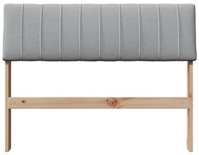 vidaXL Ταπετσαρισμένο κεφαλάρι Ανοιχτό γκρι 100 cm