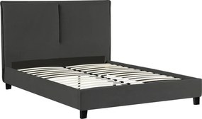 Κρεβάτι διπλό Majus pakoworld ύφασμα ανθρακί 160x200εκ