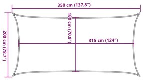 Πανί Σκίασης Μαύρο 2 x 3,5 μ. από HDPE 160 γρ./μ² - Μαύρο