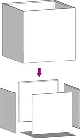 vidaXL Ζαρντινιέρα Μαύρη 49x47x46 εκ. από Χάλυβα