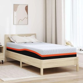 vidaXL Στρώμα Λευκό και Γκρι 90 x 200 cm Ζακάρ ύφασμα