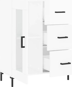 vidaXL Ντουλάπι Γυαλιστερό Λευκό 69,5x34x90 εκ. Επεξεργασμένο Ξύλο