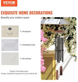 VEVOR Wind Chimes for Outside 1220 mm Aluminum Memorial Deep Tone Wind Chimes