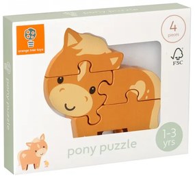 Ξύλινο Παιχνίδι Παζλ Πόνυ Orange Tree Toys 60-06726