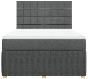 ΚΡΕΒΑΤΙ BOXSPRING ΜΕ ΣΤΡΩΜΑ ΣΚΟΥΡΟ ΓΚΡΙ 160X200 ΕΚ ΥΦΑΣΜΑΤΙΝΟ 3294408