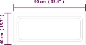 vidaXL Καθρέφτης Μπάνιου με LED 40x90 εκ.