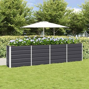 vidaXL Γλάστρα Ανθρακί 320 x 40 x 75 εκ. Ατσάλι