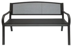 PANGO Παγκάκι Μέταλλο Βαφή  Μαύρο  124x57x78cm Ε5175