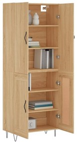 vidaXL Ντουλάπι Sonoma δρυς 69,5 x 34 x 180 εκ. από Επεξεργασμένο Ξύλο