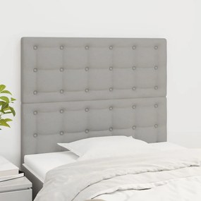 vidaXL Κεφαλάρι Ανοιχτό Γκρι 90x5x118/128 εκ. Ύφασμα