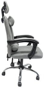 ΚΑΡΕΚΛΑ ΓΡΑΦΕΙΟΥ CRONER HM1196.02 ΓΚΡΙ MESH-ΜΕΤΑΛ.ΒΑΣΗ-NYLON ΣΚΕΛΕΤΟΣ 58x67x124Υεκ.