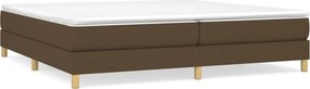 vidaXL Κρεβάτι Boxspring με Στρώμα Σκούρο Καφέ 200x200 εκ. Υφασμάτινο