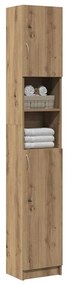 Ντουλάπι Μπάνιου Χειροποίητο Δρυς 32x25,5x190 εκ. από Τεχνητό Ξύλο