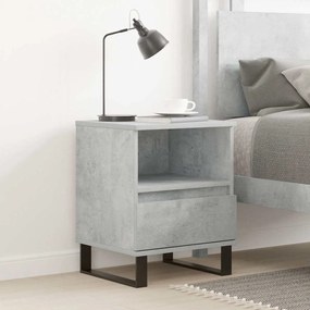 vidaXL Κομοδίνο Γκρι Σκυροδέματος 40 x 35 x 50 εκ. από Επεξεργ. Ξύλο