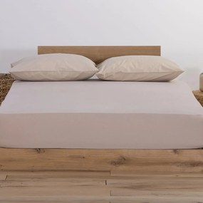 Σεντόνι Μακό Διπλό Με Λάστιχο (140x200+30) Nef-Nef Homeware Jersey Μπεζ