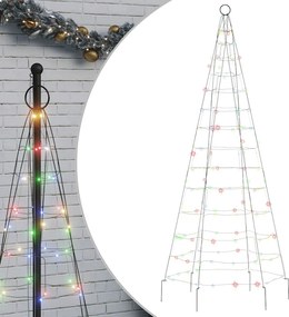 vidaXL Χριστουγεννιάτικο δέντρο LED 200 LED Πολύχρωμα LED 180 εκ.