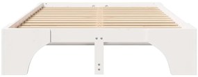 vidaXL Σκελετός Κρεβατιού Λευκό 197 x 147 x 30 εκ. Μασίφ ξύλο πεύκου