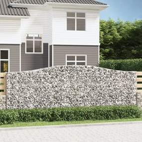 vidaXL Συρματοκιβώτια Τοξωτά 5 τεμ. 400x30x140/160 εκ. Γαλβαν. Ατσάλι