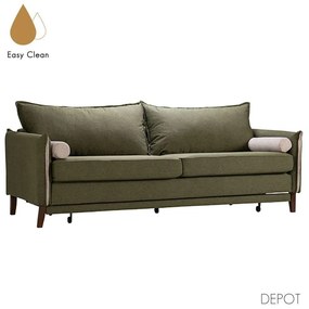 Καναπές - Κρεβάτι Commodo 71-0035 Τριθέσιος 230x81x88cm Olive-Grey