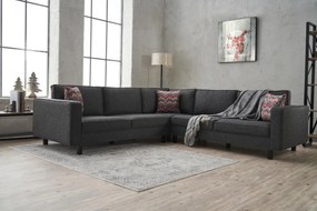 Corner Sofa Kale Linen - Anthracite Anthracite