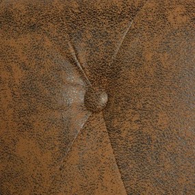 vidaXL Καναπές Τριθέσιος Chesterfield Καφέ Συνθετικό Δέρμα