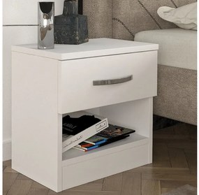 Κομοδίνο Μελαμίνης Lube Λευκό 40x28,2x40 GP042-0226,2 Megapap-GP042-0226,2-Λευκό GP042-0226,2