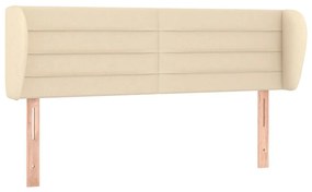 vidaXL Κεφαλάρι με Πτερύγια Κρεμ 147 x 23 x 78/88 εκ. Υφασμάτινο