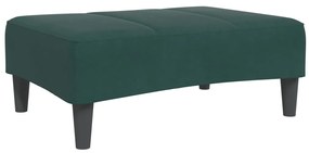 vidaXL Υποπόδιο Σκούρο Πράσινο 77x55x31 εκ. Βελούδινο