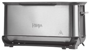 Τοστιέρα Ninja 3 σε 1 ST202EU, 2400W, 7 προγράμματα, έλεγχος θερμοκρασίας, ψησταριά, απόψυξη, αναθέρμανση, οριζόντια λειτουργία, ασημί
