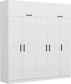 Πενταφυλλη Ντουλαπα Λευκο KALEO 52x225x235