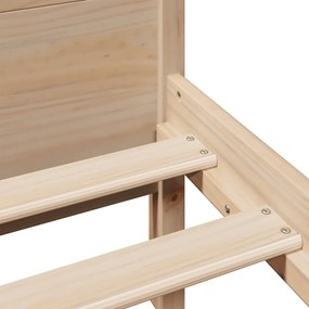 vidaXL Σκελετός Κρεβατιού Χωρίς Στρώμα 160x200 εκ Μασίφ Ξύλο Πεύκου