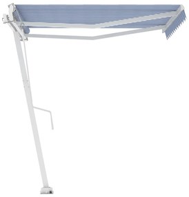 vidaXL Τέντα Αυτόματη Ανεξάρτητη Μπλε/Λευκό 350 x 250 εκ.