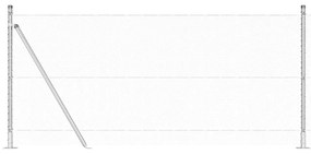 vidaXL Στύλος Περιφράξεων Ασημί 50 x 0,8 μ (13 mm πλέγμα) Ατσάλι