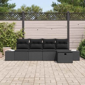 vidaXL Σετ Καναπέ με μαξιλάρι 6 pcs συνθετικό ρατάν