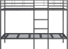 vidaXL Κουκέτα χωρίς στρώμα Μαύρο 100x200 cm Ατσάλι