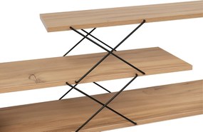 Έπιπλο Τηλεόρασης - Zigzag - Χρώμα Φυσικό Δρυς - 120x30x40εκ