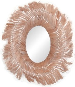Καθρέπτης Tolle Inart abaca σε φυσικό χρώμα 65x85x17εκ