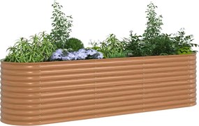 vidaXL Ανεβασμένο Κρεβάτι Καφέ 320 x 80 x 81 cm Ατσάλι