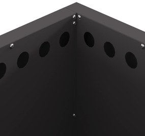 vidaXL Συγκεντρωτής Καπνού Τετράγωνος Μαύρος 48x48x50 εκ Ατσάλι