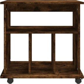 vidaXL Ντουλάπι Με Ροδάκια Καπνιστή Δρυς 60 x 45 x 60 εκ. Επεξ. Ξύλο