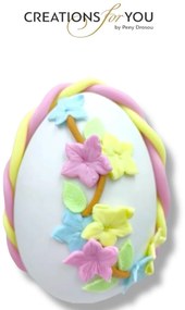 Ρομαντική Αρωματική  λαμπάδα με μονόγραμμα - Σετ Λαμπάδα και Αυγό