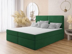 Επενδυμένο κρεβάτι Claire με στρώμα και ανώστρωμα-Prasino-180 x 200
