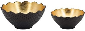 Διακοσμητικά Μπωλ Zyra (Σετ 2Τμχ) 77857-DS 45,7x25,4x12,7cm Black-Gold Artekko Μέταλλο