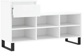 vidaXL Παπουτσοθήκη Λευκή 102x36x60 εκ. από Επεξεργασμένο Ξύλο
