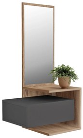 ΕΠΙΠΛΟ ΕΙΣΟΔΟΥ ΜΕ ΚΑΘΡΕΠΤΗ MEARA ΜΕΛΑΜΙΝΗ ΣΕ SONAMA-ΓΚΡΙ 49,1x31,3x90Υεκ.