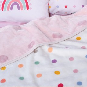 Κουβέρτα Βελουτέ Αγκαλιάς (75x100) Nef-Nef Homeware Baby Dots Pink