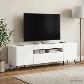 vidaXL Ντουλάπα LED Τηλεόρασης Λευκό Επεξεργασμένο Ξύλο